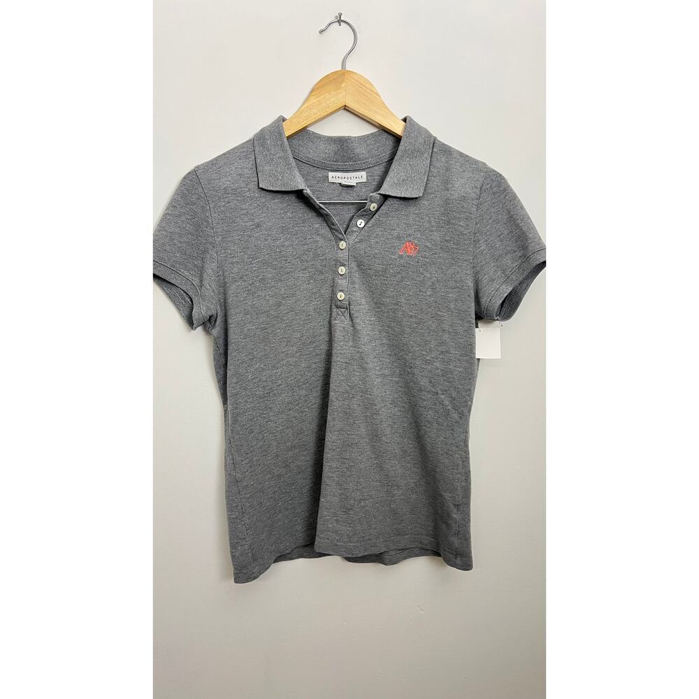 Girl's‎ Aeropostale Grey Polo Size Extra Large